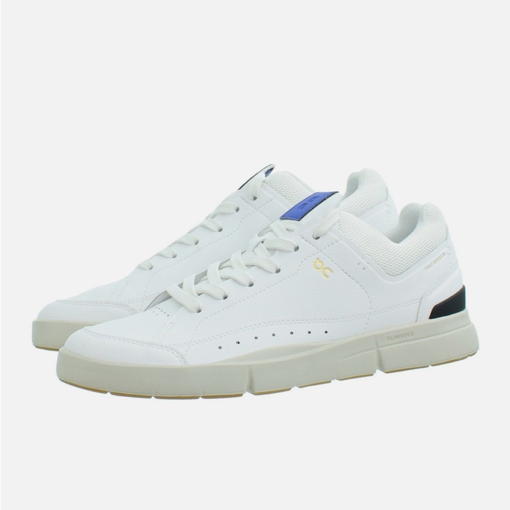 On Running White Blue Sneakers Minimalist Womens 11 The Roger Centre Court Shoes